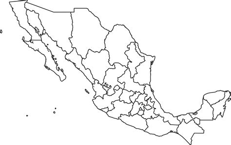 Mapa De Mexico Sin Nombres Para Imprimir