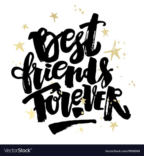 Best Friends Forever Royalty Free Vector Image