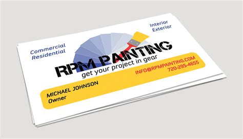 Rpm Painting Logo And Business Card Half Dot Studio Half