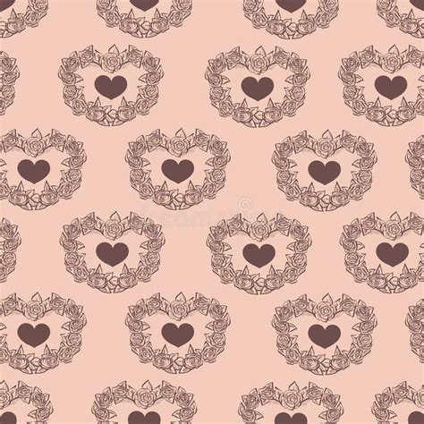Vintage Hand Drawn I Love You Line Design Seamless Pattern Vector Stock