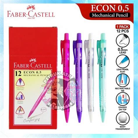 Jual Pcs Pensil Mekanik Mechanical Pencil Faber Castell Econ 05 Mm