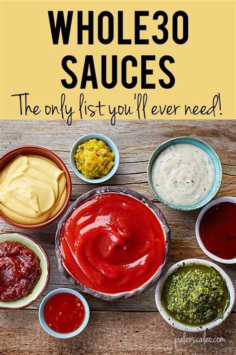 The Ultimate List Of Whole30 Sauces Whole 30 Diet Whole Food Diet