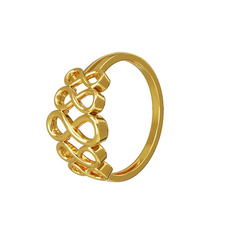 Plain Infinity Design Gold Ring 01 03 Spe Goldchennai