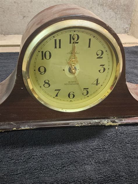 Vintage Sloanind Inc Angelus Quartz Westminster Mantel Clock Made In