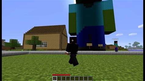 Minecraft Giant Zombie And Creeper Statues Youtube