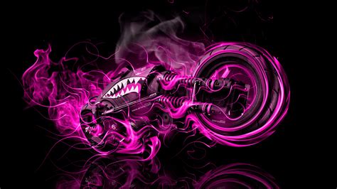 White pink and blue wallpaper. Moto Gun Super Fire Flame Abstract Bike 2016 Wallpapers 4K ...
