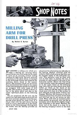 This is a micro sized benchtop mill that is suitable for milling small parts in soft metals such as aluminum and brass. Blog Archive » Milling Arm for your Drill Press | Popular ...