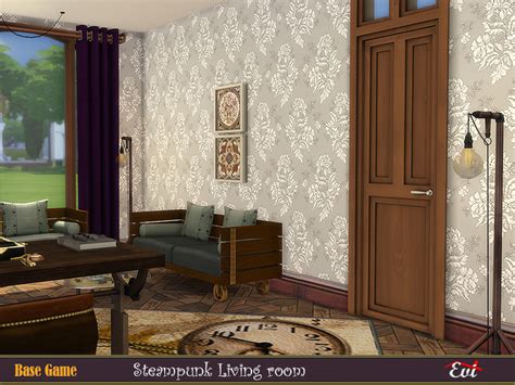 Some of the colors commonly associated with steampunk style include black, brown, cream, sepia, dark green, and dark red. evi's Steampunk Living room