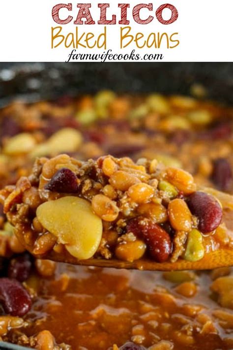 Calico Baked Beans With Hamburger And Bacon Recipe Baked Bean