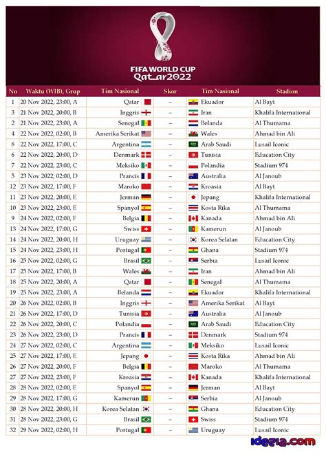Download Jadwal Piala Dunia Fifa 2022 Qatar  Png Idezia
