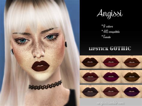 The Sims Resource Lipstick Gothic