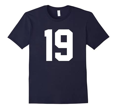19 Team Sports Jersey Number Front And Back Player Fan Tee 4lvs