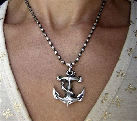 Buy A Hand Made Anchor Pendant In Sterling Silver Made To Order From