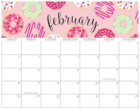 Love this adorable cute calendar template to download and complete with the kids. Printable February 2020 Calendar Notes - 2019 Calendars ...