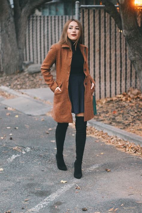 Fall Outfit Mini Skirt And Over The Knee Boots Andystyle Bloglovin’