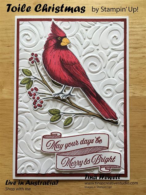 Christmas Cardinal Card Stampin Up Christmas Cards Christmas Cards