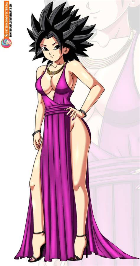 Commission Caulifla In Purple Dress By FoxyBulma Anime Dragon Ball Super Dragon Ball