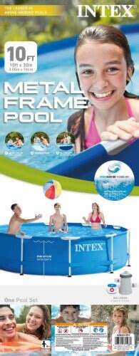 Intex 10ft X 30in Metal Frame Above Ground Pool Set And 6 Type H Filter