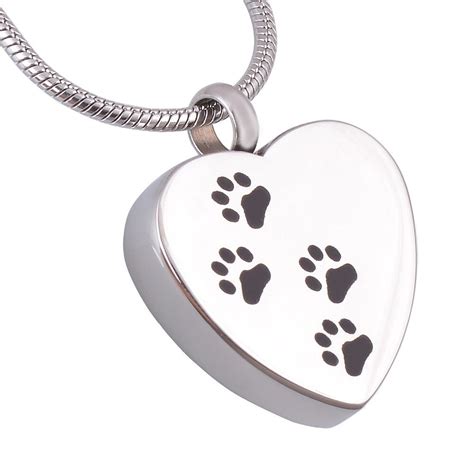 Pet Cremation Pendant Necklace For Memory Dogs Or Cat Stainless Steel