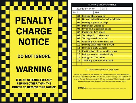 Fake Parking Ticket Printable Free Download The Best Home School