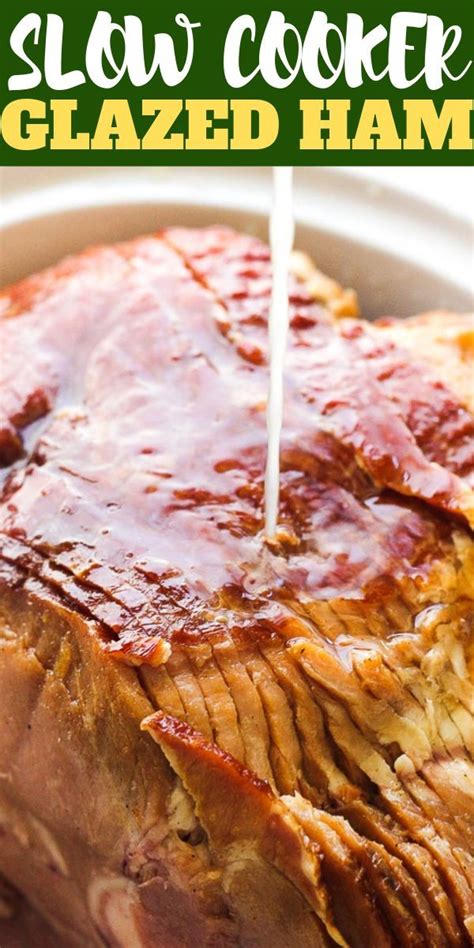 I like setting them out when folks come to visit. Brown sugar crock pot maple glazed bone in ham cooked with ...