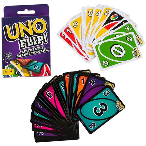 Mattel Uno Flip 112 Cards Ages 7 And Older 2 To 10 Players Mardel