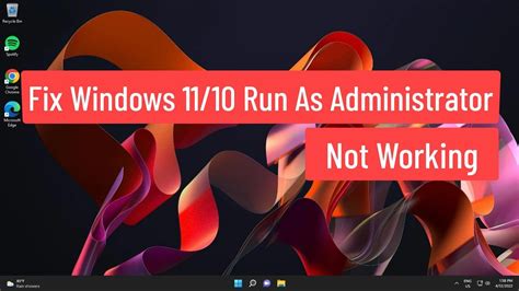 Fix Windows Run As Administrator Not Working Youtube