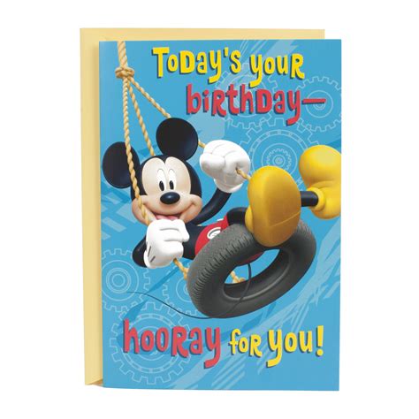 Buy Hallmark Birthday Card For Kids With Sound Plays Mickey Mouse