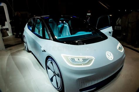 Volkswagen Electric Concept Car At Ces 2017 Editorial Photography