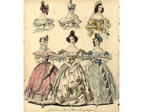 Evening Dresses 1836 Fashion Plate Collection University Of
