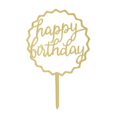Buy Hotbest Happy Birthday Cake Toppers Birthday Gold Cupcake Topper