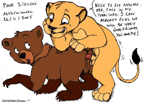Rule 34 2005 Asthexiancal Bear Brother Bear Crossover Disney Gay Koda Lion Male Only Penis