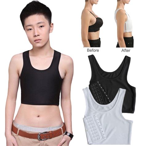 Chest Binder Short Buckle Breathable Tanks Breast Binder Tomboy Comfy