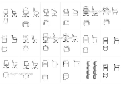 Conference And Meeting Chairs Dwg Free Cad Blocks Download