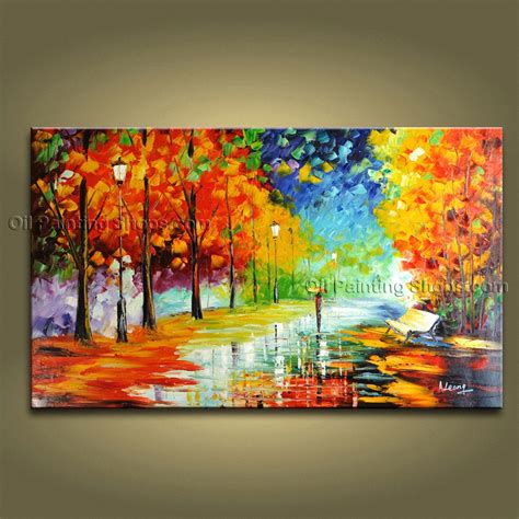 Handmade Elegant Contemporary Wall Art Landscape Painting Oil On Canvas