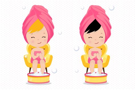 Spa Day Illustrations Beauty Girl Graphics 24988 Illustrations