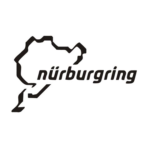 2x Nurburgring Map Funny Vinyl Car Sticker Outline Window Wall Laptop