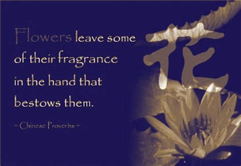Flowers Leave Some Of Their Fragrance In The Hand That