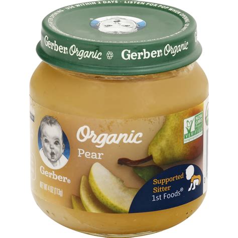 Today i opened a sealed food jar for my 7m old, organic sweet potato apple carrot & cinnamon by gerber. Gerber 1st Foods Pear, Organic | Baby Food & Snacks ...
