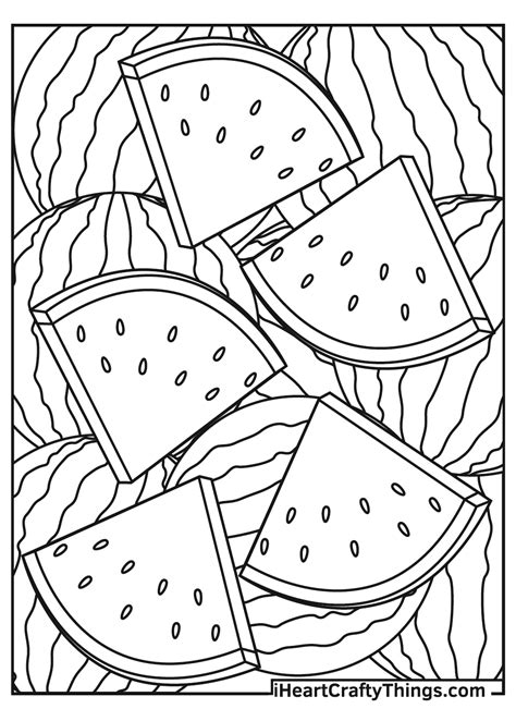 Watermelon Adult Coloring Pages Coloring Pages