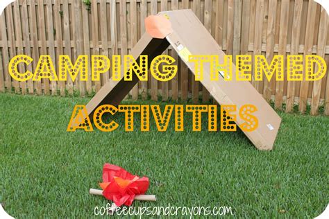Camping Themed Kids Activities Coffee Cups And Crayons