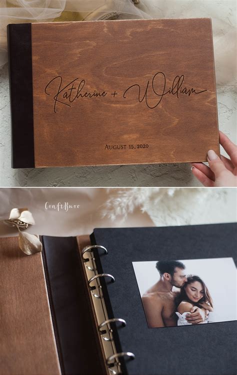 Custom Photo Album Wedding Wooden Photo Album 4x6 5x7 Etsy