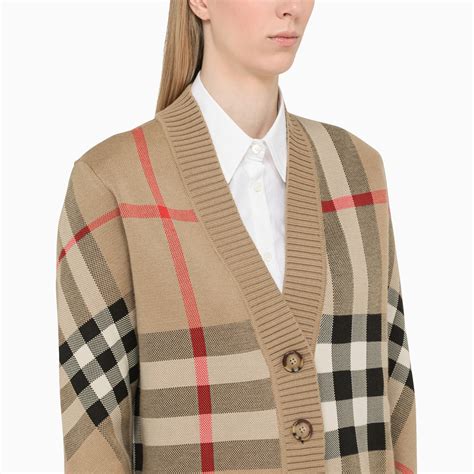 Burberry Vintage Check Cardigan In Wool Blend Thedoublef