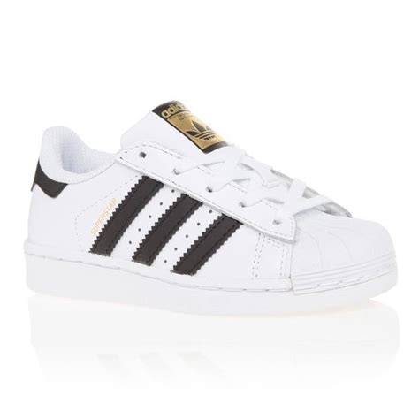 Adidas Baskets Superstar Enfant Blanc Et Noir Blanc Et Noir Cdiscount Chaussures