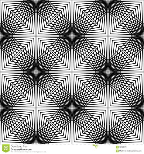 Vector Modern Seamless Geometry Pattern Line Art Black And White