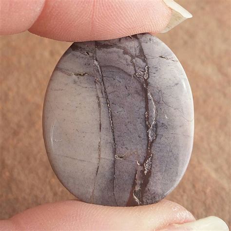 41ct Purple Porcelain Jasper Gemstone Oval Pendant 29x24mm