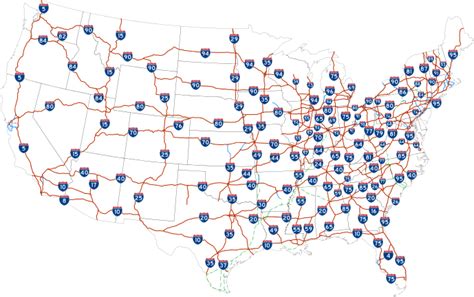 Map United States Major Highways Direct Map