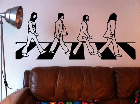 Join up, and meet and chat with new friends. The Beatles Abbey Road wall art quote sticker vinyl lounge ...
