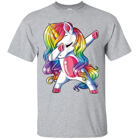 99promocode Dabbing Unicorn T Shirt Girls Squad Party Rainbow Dab Dance