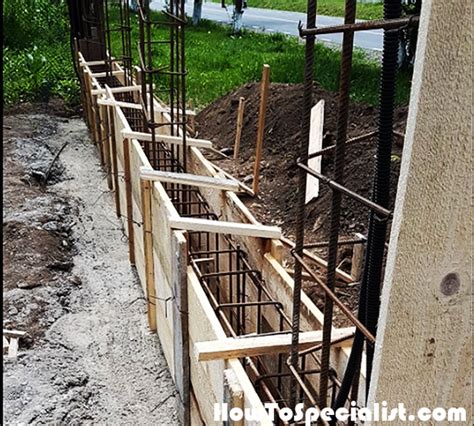 How To Build A Concrete Fence With Wooden Panels Howtospecialist